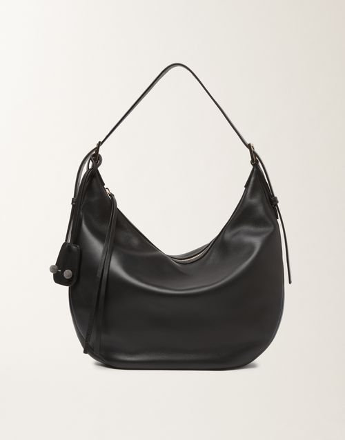 Black nappa hobo bag