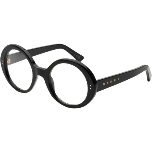 Marni Unisex Marni MAO Eobilo Black Sonnenbrillen Acetat Schwarz Rund