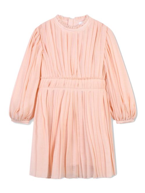 Pleated wool dress - Pink