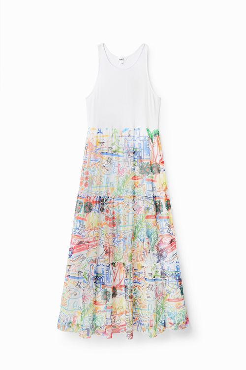 Long combination tulle dre