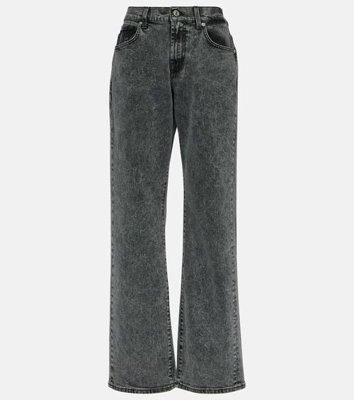 Low-rise straight-leg jeans