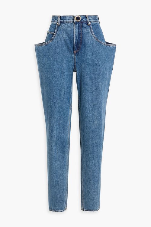 High-rise tapered jeans - Blue - 25