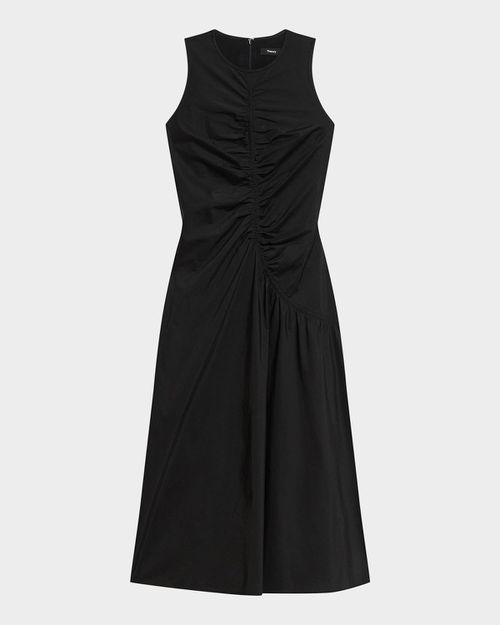 Asymmetric Ruched Tank Dress