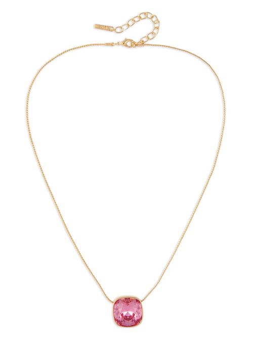 1990s D'orlan crystal-pendant necklace - Gold