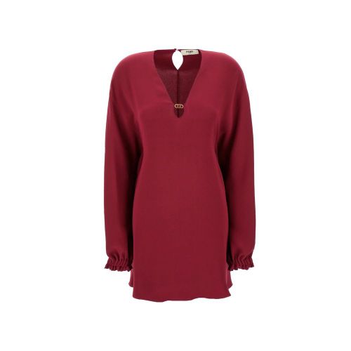 100% Silk Tunic — Burgundy