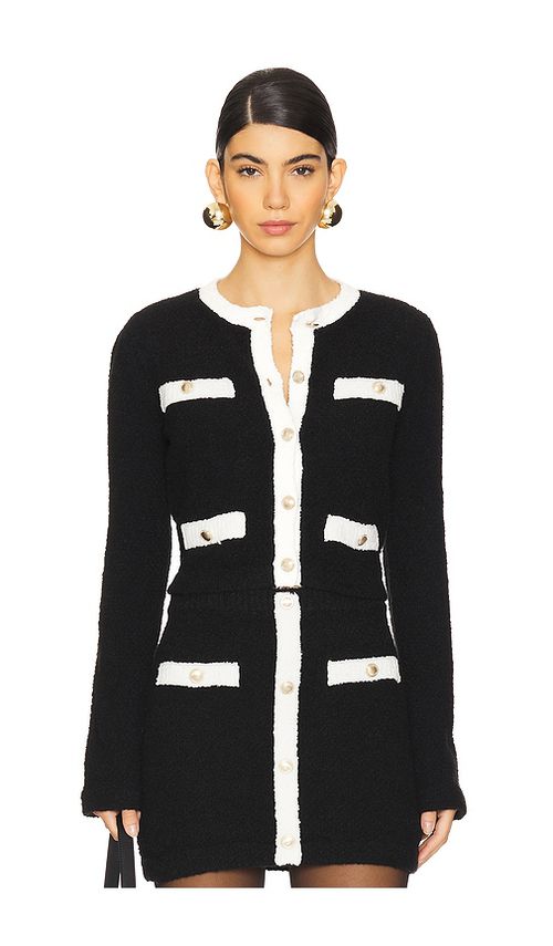 MAJORELLE Maybelle Cardigan in Black. -  S also in