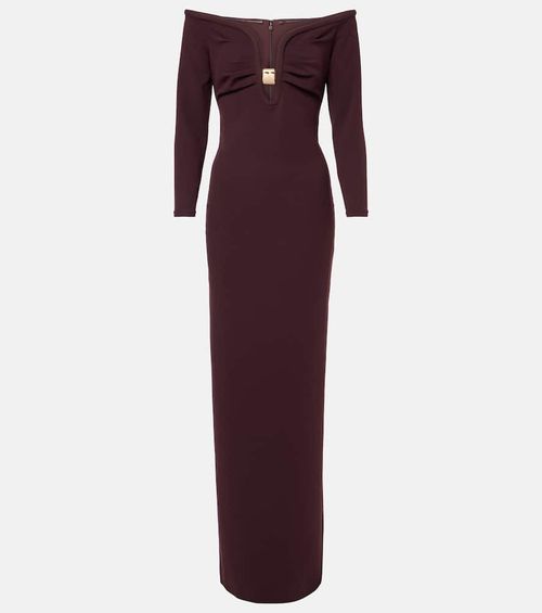 Embellished cady gown