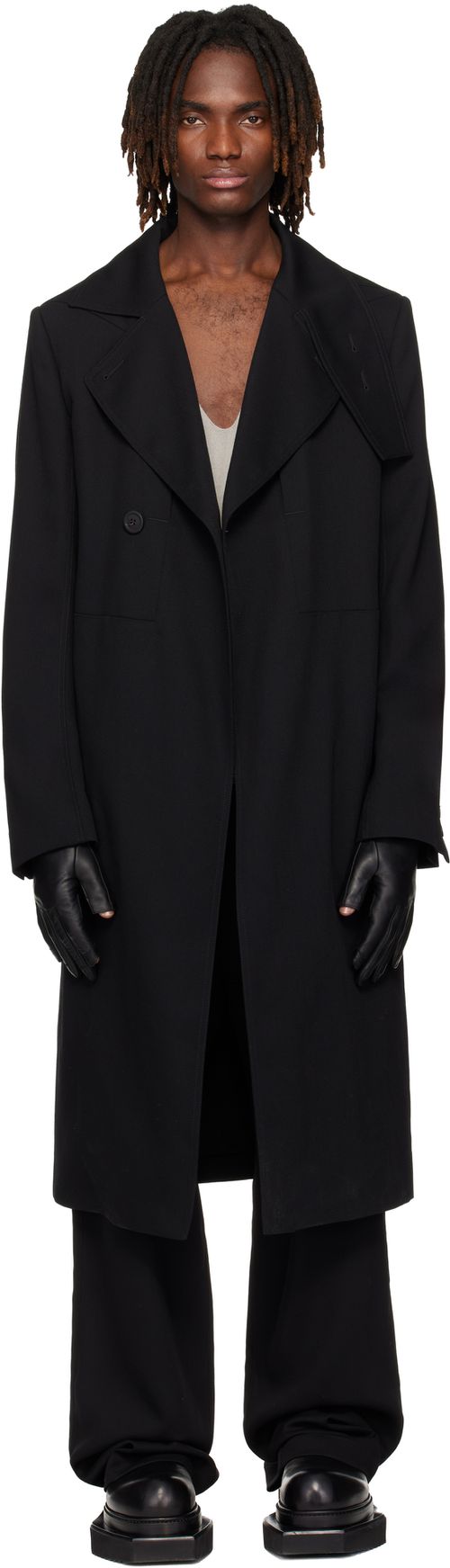 Black Temple Drella Trench Coat