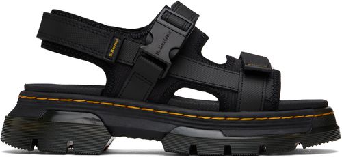 Dr. Martens Black Forster Poly Webbing Sandals
