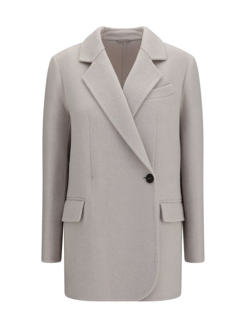 Wool and Cashmere Blazer — Beige