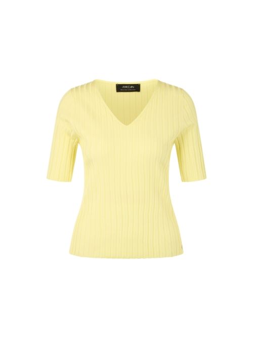 Marc Cain Fine knit ribbed jumper, yellow, 36 N