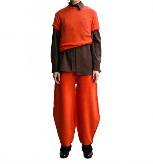 Shunkan Knit Pants In Chilli Pepper