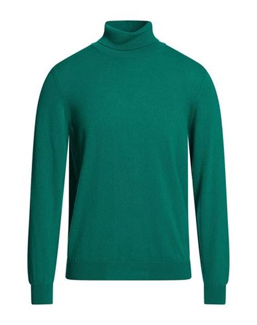 Man Turtleneck Green Size 38 Virgin Wool, Cashmere