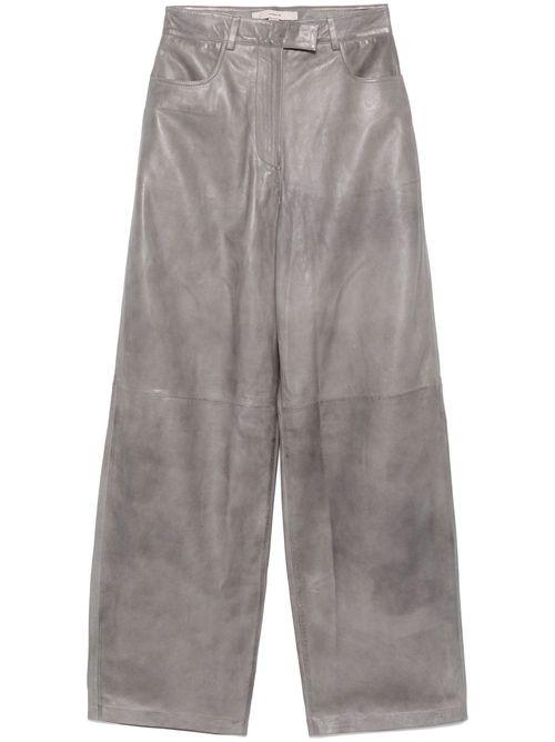 Leather trousers - Grey