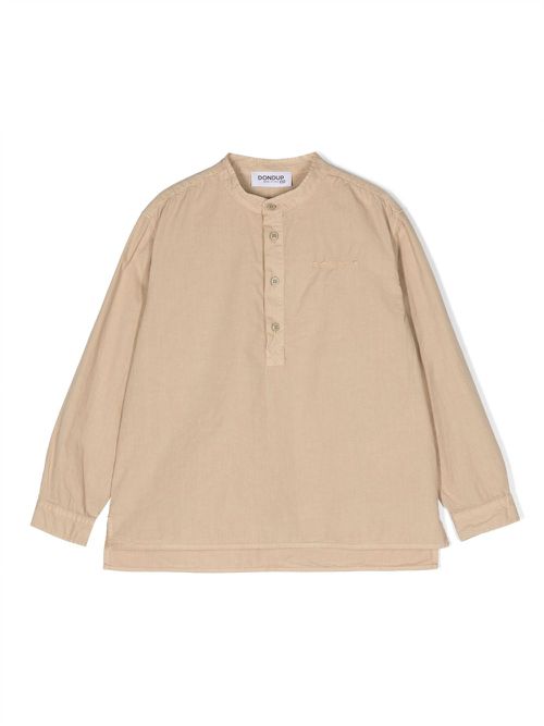 Long-sleeve cotton shirt - Neutrals