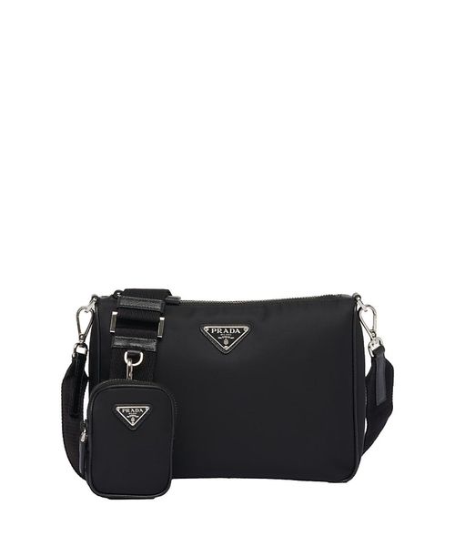 Re-Nylon and Saffiano Leather Shoulder Bag
