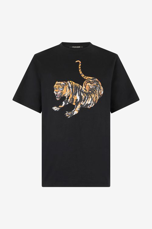 Cotton T-shirt With Tiger - Male T