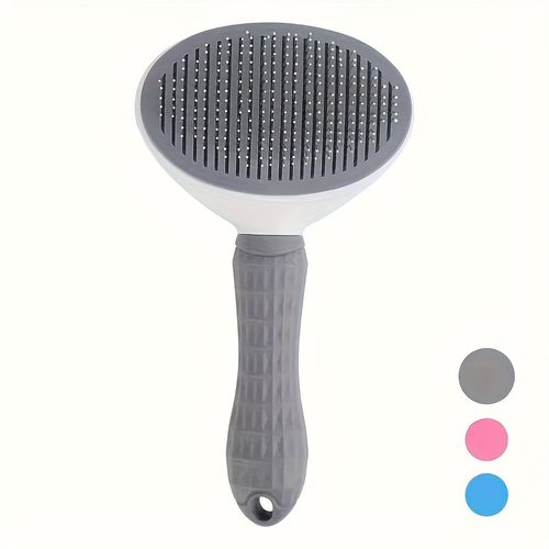 TEMU Pet Grooming Brush, Floating Bristle Slide-brush For Cats & Dogs, -brushing Technology, Pp Material, Dog Grooming Tool, Available In Blue