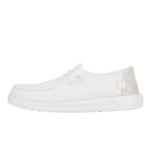 Hey Dude Wendy Metallic Sparkle White