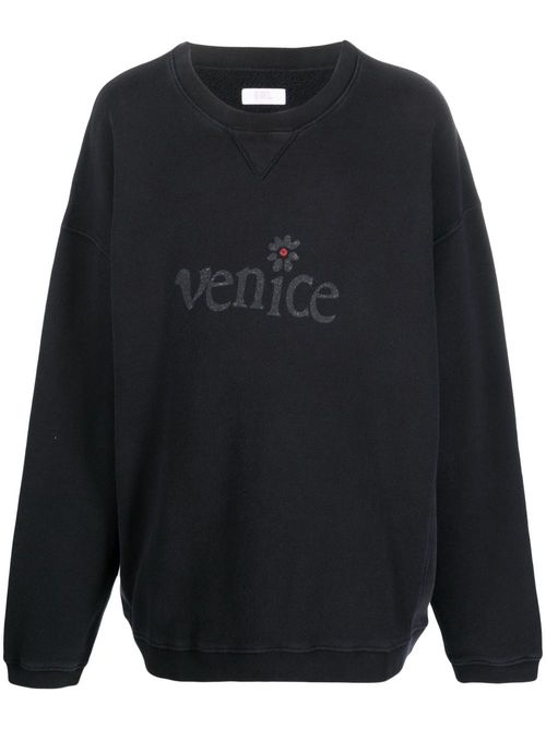 Venice cotton sweatshirt - Black