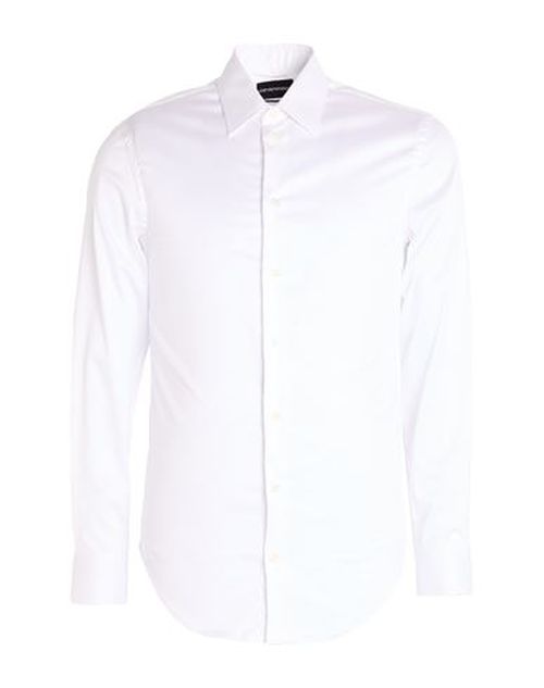 Man Shirt White Size 15 Cotton, Elastolefin