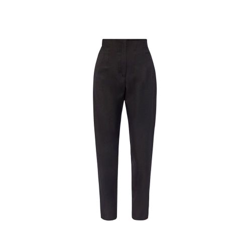 Virgin Wool Stretch Trousers — Black