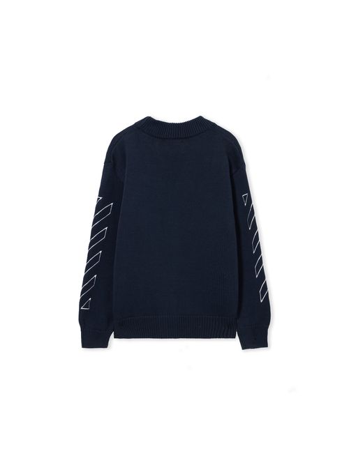 Arrow Diag Knit Cardigan
