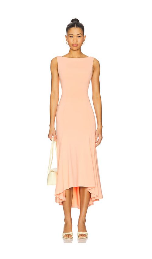 GUIZIO Daye Midi Dress in Light Coral. M also in