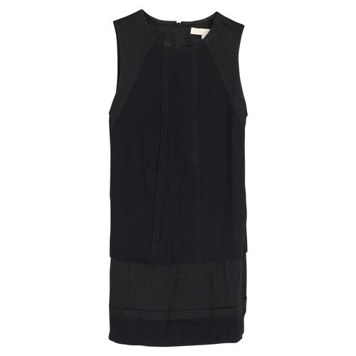 Vanessa Bruno Patchwork Sleeveless Dress in Black Cotton