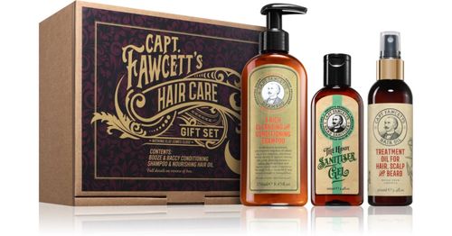 Captain Fawcett Booze & Baccy Shampoo & Hair Oil Gift Set — Men's Hair Set