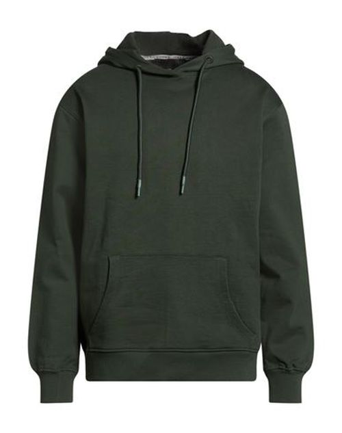 Man Sweatshirt Dark green Size S Cotton