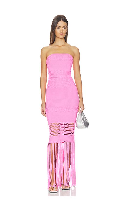 PQ Melissa Fringe Dress in Rose. XS/S also in