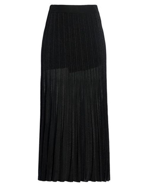 Per Anteprima Woman Midi skirt Black Size 6 Viscose, Metal