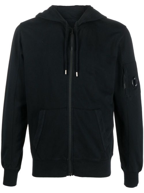 Logo zipped hoodie - Black