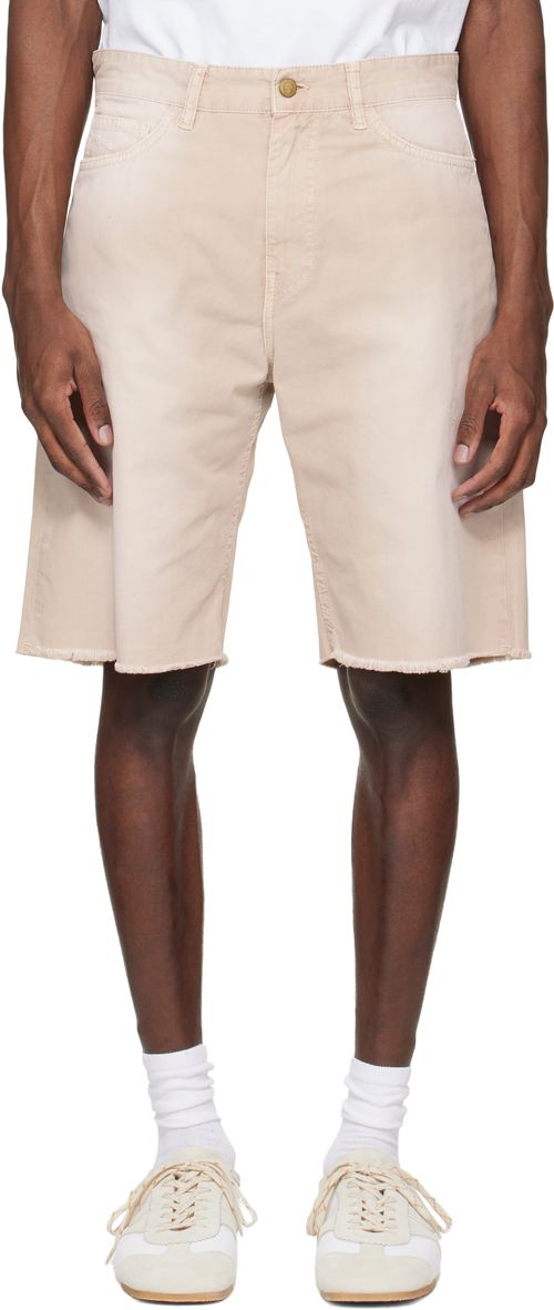 Beige 5-Pocket Chino Shorts