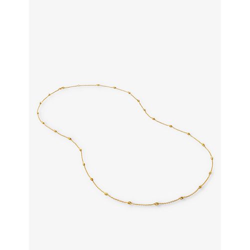 Womens Yellow Gold Orbit Fine Oval Station 18ct Yellow Gold-plated Vermeil Sterling-silver Necklace 