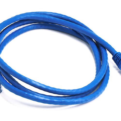 Monoprice | Cat5e 5ft Blue Patch Cable, UTP, 24AWG, 350MHz, Pure Bare ...