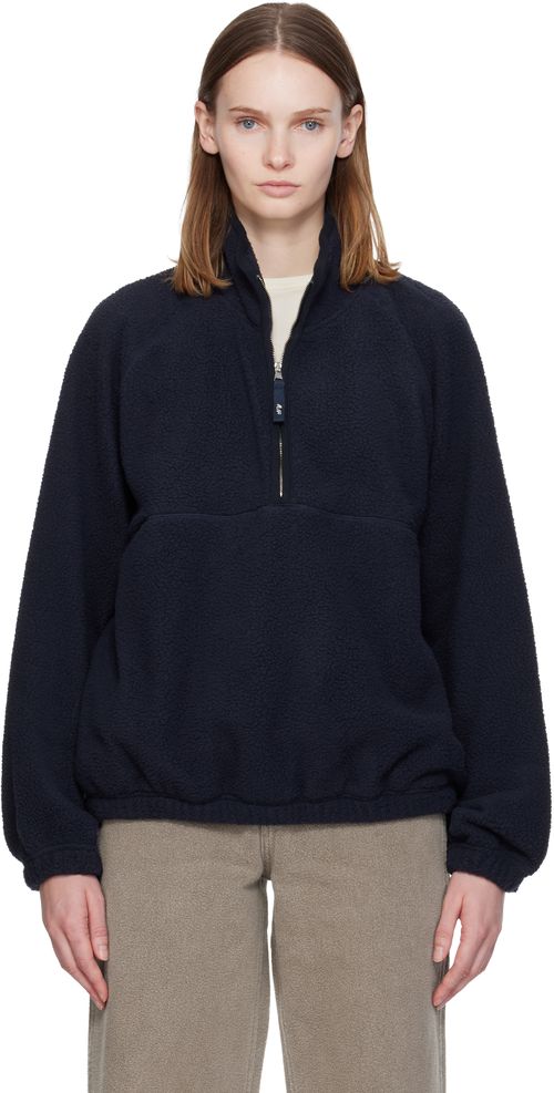 Navy Woolly Fleece Sweater