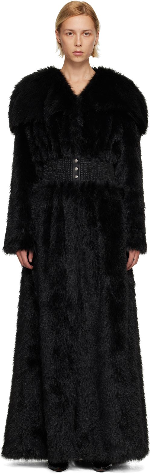 SSENSE Exclusive Black Lily Faux-Fur Coat