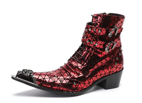 Santimon Mens Dress Casual Western Cowboy Boots