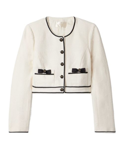 Talika cropped bow-embellished jacket