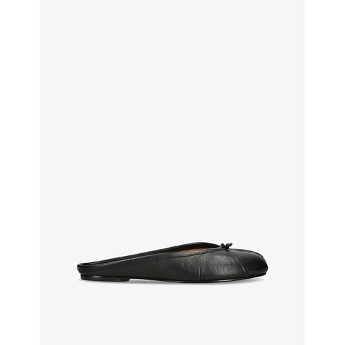 Womens Tabi Split-Toe Leather Ballet Flats