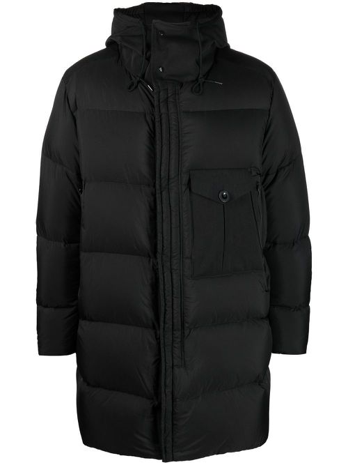 Hooded puffer jacket - Black