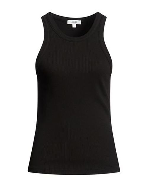 Woman Tank top Black Size L Organic cotton, Lyocell, Elastane