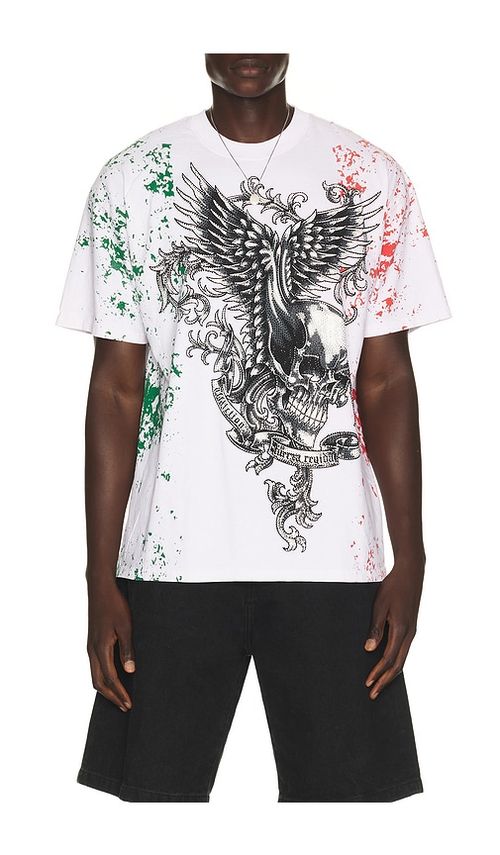 Affliction x Fuerza Regida Crazyz Tee in White. - L also in M, S, XL/1X