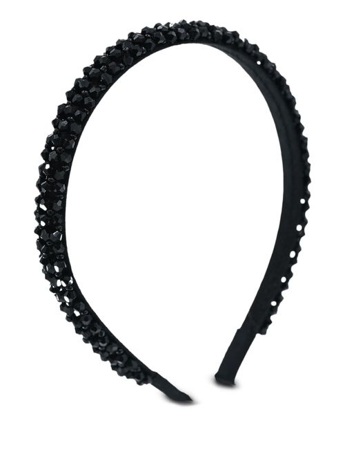 Gemstone-embellished headband - Black