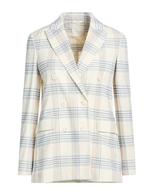 Woman Blazer Ivory Size 8 Cotton, Elastane