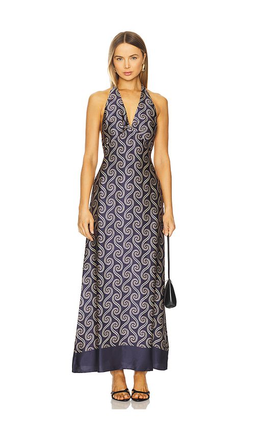 FAITHFULL Elidia Maxi Dress in Black. L. Also in