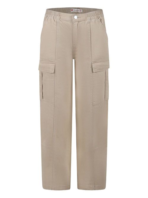 Elasticated-waist cargo pants - Neutrals