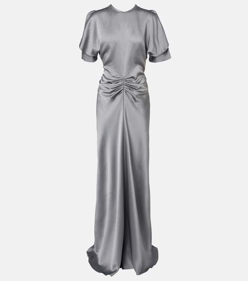 Isabella gathered satin gown